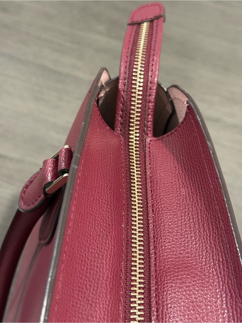 Kate Spade Burgundy Leather Satchel - Picture 13 of 15